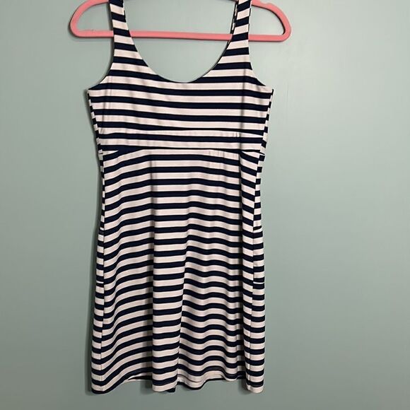 Jude Connally Navy White Stripe Dress - Picture 7 of 8